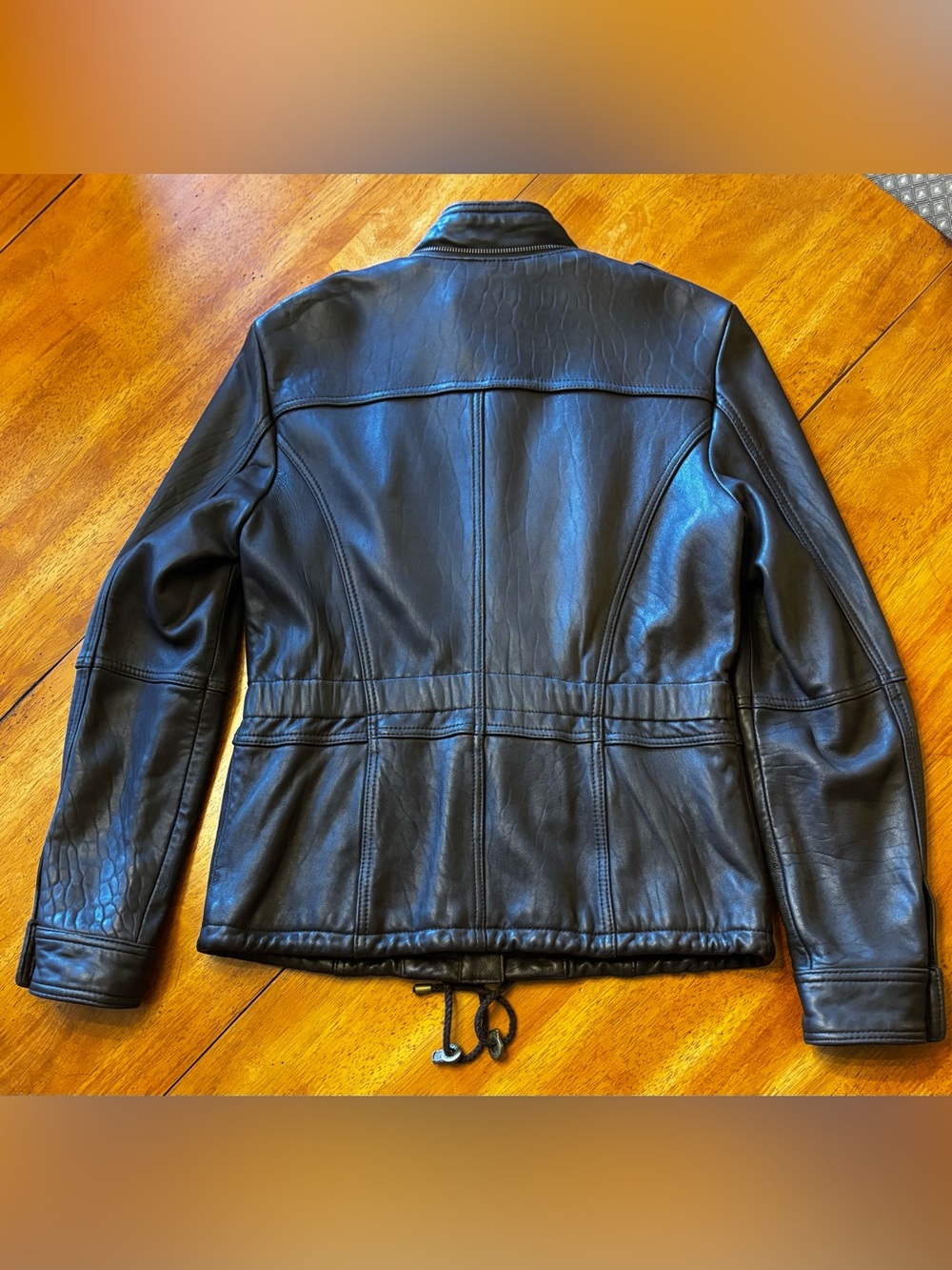 Women’s Bagatelle Vintage Brown Leather Utility Jacket Size L - Picture 2 of 15